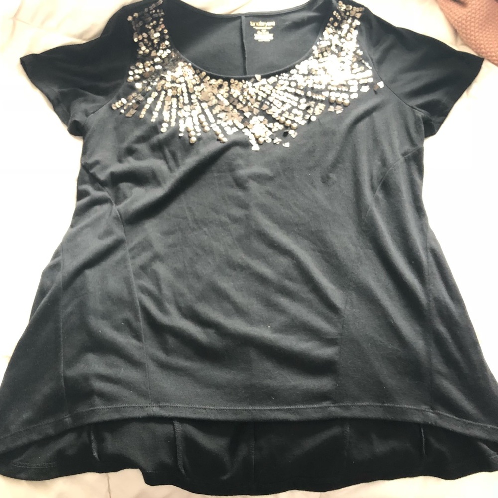 Lane Bryant top black sparkle 14/16